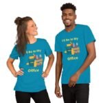 T-shirt de bureau de jardin en coton filé à l&rsquo;anneau doux et couleurs chinées