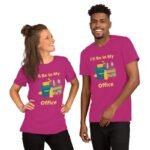 T-shirt de bureau de jardin en coton filé à l&rsquo;anneau doux et couleurs chinées