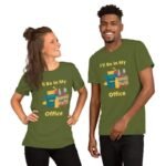 T-shirt de bureau de jardin en coton filé à l&rsquo;anneau doux et couleurs chinées