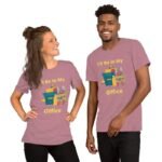 T-shirt de bureau de jardin en coton filé à l&rsquo;anneau doux et couleurs chinées