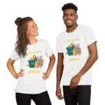 T-shirt de bureau de jardin en coton filé à l&rsquo;anneau doux et couleurs chinées