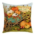 housse de coussin automnal avec impression citrouille et fermeture zippee 45x45cm 14 439 Housse De Coussin Automnal Avec Impression De Citrouille Et Fermeture Zippée - 45x45cm / 14