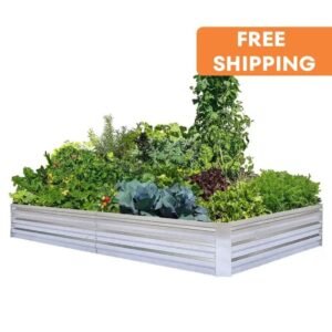 jardin sureleve en acier galvanise avec trou de drainage silver raised beds 800 1