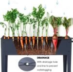 jardin sureleve en metal avec roues et etagere pratique black raised beds 701 1