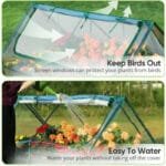 Kit De Jardin 3 En 1: Lit De Jardin Avec Mini Serre Démontable - états-unis