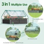 kit de jardin 3 en 1 lit avec mini serre demontable united states raised garden bed 930 1