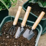 Kit De Jardinage Mini 3 Outils Avec Manche En Bois Antidérapant
