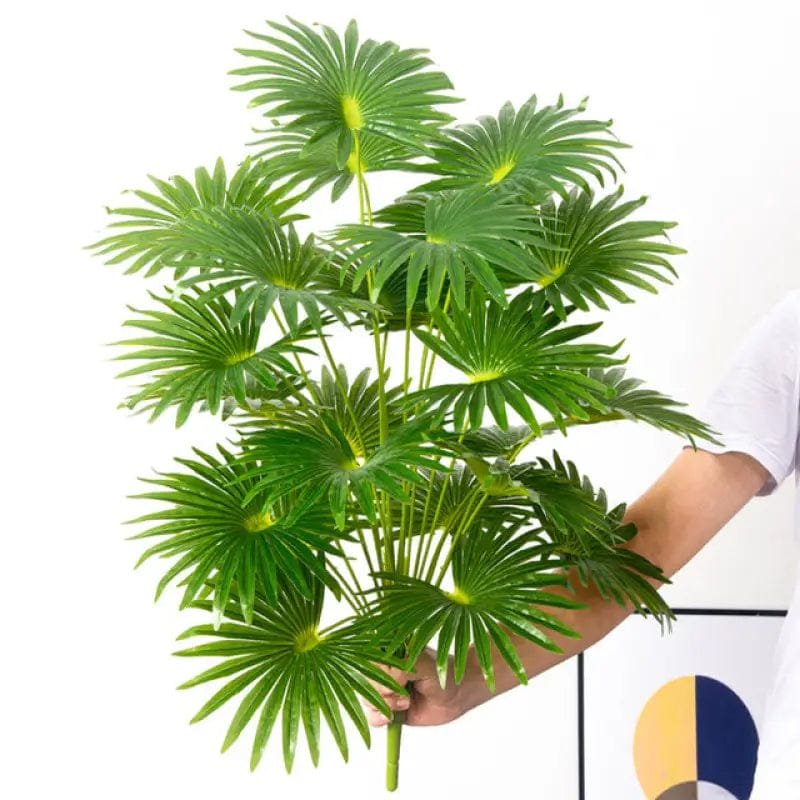 Feuilles De Palmier Artificielles Réalistes Avec Tiges Pliables – Décoration Imperméable.