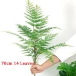 Feuilles de palmier artificielles réalistes avec tiges pliables – Décoration imperméable.