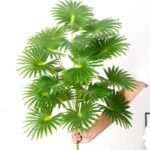 Feuilles de palmier artificielles réalistes avec tiges pliables – Décoration imperméable.