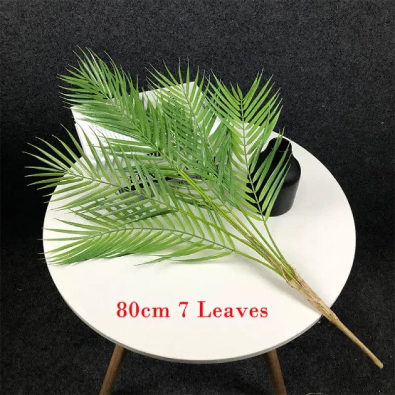 Feuilles De Palmier Artificielles Réalistes Avec Tiges Pliables – Décoration Imperméable.