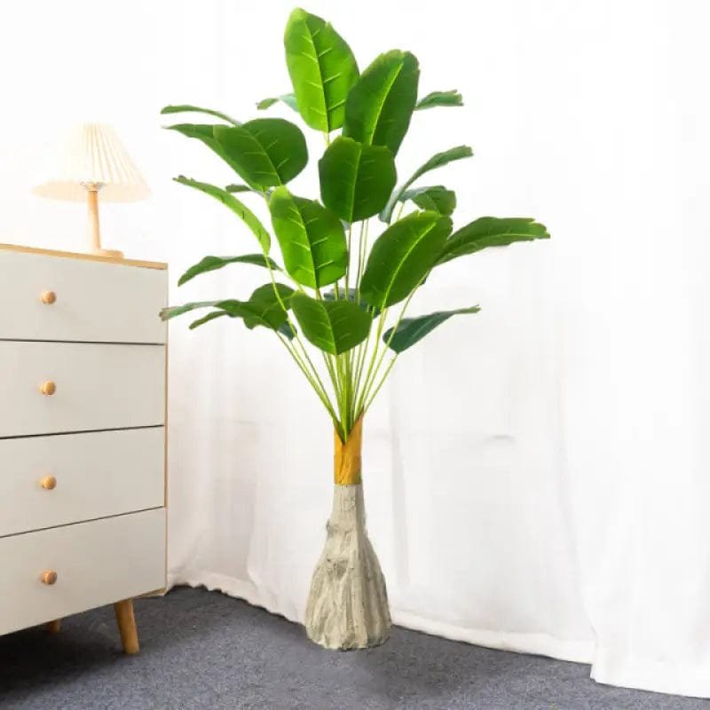 Feuilles De Palmier Artificielles Réalistes Avec Tiges Pliables – Décoration Imperméable.