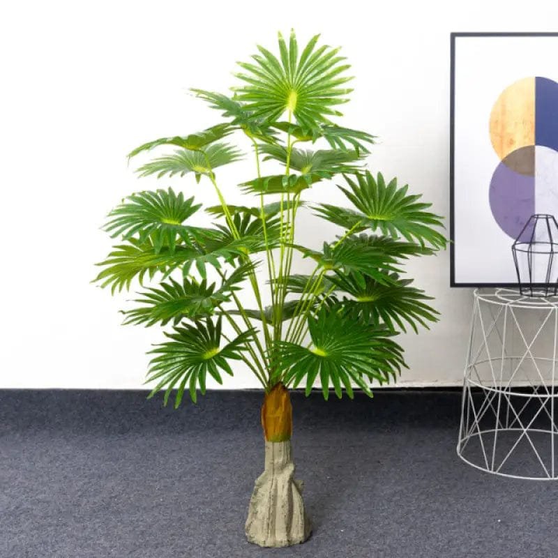 Feuilles De Palmier Artificielles Réalistes Avec Tiges Pliables – Décoration Imperméable.
