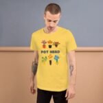 T-shirt léger aux couleurs chinées en mélange de coton et de polyester filé à l&rsquo;anneau