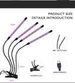 Lumière De Croissance Led Usb Flexible Pour Jardinage Intérieur