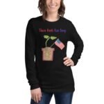 T-shirt patriotique des parents de plantes en coton filé à l’anneau