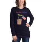 T-shirt patriotique des parents de plantes en coton filé à l’anneau