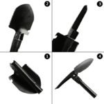 Pelle Pliante Multi-fonctions En Acier Carbone Pour Activités Extérieures