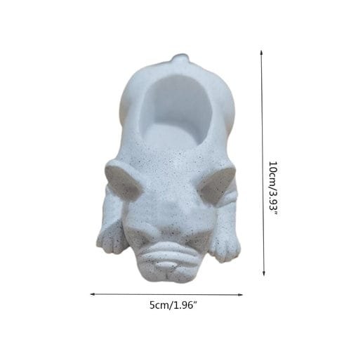 Statue Chiot Bouledogue : Pot De Fleurs Charmant Et Original 3 Chien de jardinière