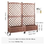 plateau de jardin sureleve avec treillis pour vos plantes grimpantes double united 764 1