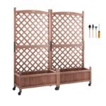 plateau de jardin sureleve avec treillis pour vos plantes grimpantes raised garden bed 219 1