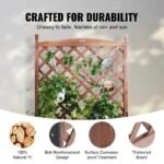 plateau de jardin sureleve avec treillis pour vos plantes grimpantes raised garden bed 494 1