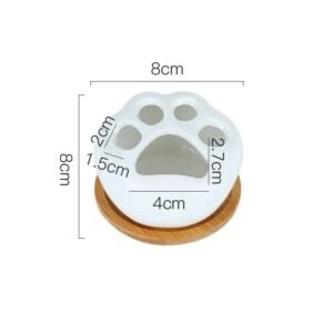 pot de fleurs en ceramique blanche avec design griffes chat kitten paw tray planting pots 600 1