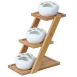 pot de fleurs en ceramique blanche avec design griffes chat planting pots 806 1