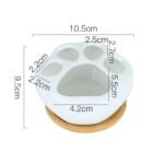 pot de fleurs en ceramique blanche avec design griffes chat planting pots 952 1