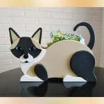Pot De Fleurs En Forme De Chat Pour Jardin Extérieur Durable