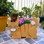 Pot De Fleurs En Forme De Chat Pour Jardin Extérieur Durable