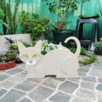 Pot De Fleurs En Forme De Chat Pour Jardin Extérieur Durable