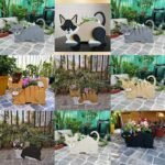 Pot De Fleurs En Forme De Chat Pour Jardin Extérieur Durable