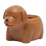 Pot De Fleurs En Résine Avec Design De Chien Cartoon