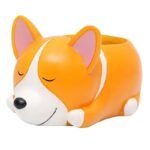 pot de fleurs en resine avec design chien cartoon pour succulentes corgi succulent 361 1
