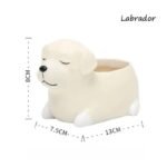 pot de fleurs en resine avec design chien cartoon pour succulentes labrador succulent 535 1