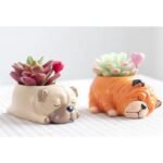 pot de fleurs en resine avec design chien cartoon pour succulentes succulent planters 112 1