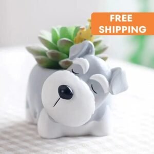 pot de fleurs en resine avec design chien cartoon pour succulentes succulent planters 146 1