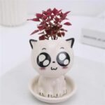 pot de jardin bebe chat en ceramique pour petites plantes smile planting pots 697 1