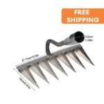 rate de desherbage en metal robuste pour le jardinage facile 7 tooth weeding hoe rake 703 1