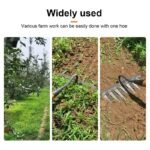 rate de desherbage en metal robuste pour le jardinage facile weeding hoe rake farm tool 830 1