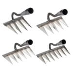 rate de desherbage en metal robuste pour le jardinage facile weeding hoe rake farm tool 928 1