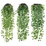 Plantes suspendues réalistes en rotin – Vignes décoratives durables et non toxiques.