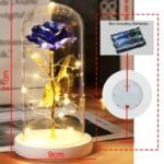 rose artificielle sous dome avec lumieres elegantes artificial flowers 965 1
