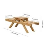 Étagère pliante en bois massif pour une décoration élégante de maison et de jardin.