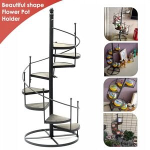 spiral staircase shelf for indoor and outdoor plant display 163 1
