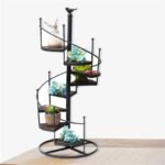 spiral staircase shelf for indoor and outdoor plant display 826 1