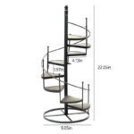 spiral staircase shelf for indoor and outdoor plant display 997 1