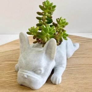 statue bulldog puppy pot de fleurs charmant et original home decor 464 1