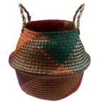 sturdy woven plant basket with handles for easy moving e l 127 1